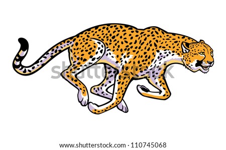 cheetah running clipart