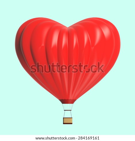 Balloon in the shape of a heart on vintage background