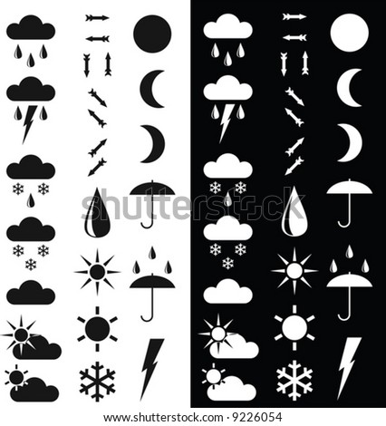 weather symbols windy. stock vector : Symbols for the