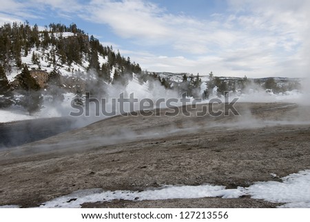 Firehole River, Midway Geyser Basin, Yellowstone National Park, WY