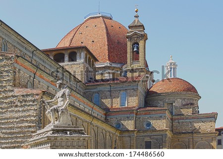 Basilica of San Lorenzo - the burial place of the Medici family. Florence, Italy.