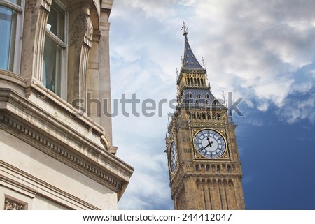 The Elizabeth Tower. The tower holds the largest four-faced chiming clock in the world and is the third-tallest free-standing clock tower.