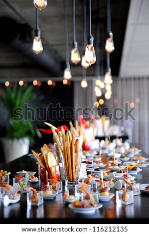 Restaurant Cocktail Tables in the Cocktail party
