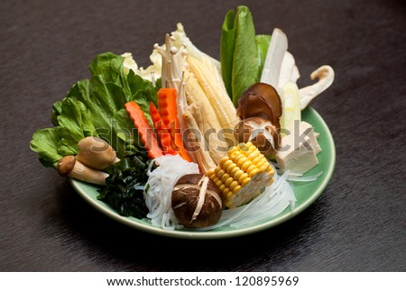 sukiyaki Vegetable dinner set