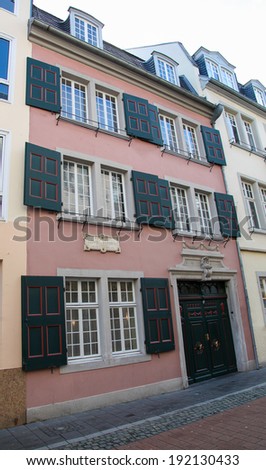 BONN, GERMANY - FEBRUARY 16, 2014:  Birthplace of the famous composer Ludwig van Beethoven in Bonn, North Rhine Westphalia, Germany.
