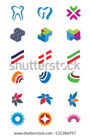 Set of abstract logos Icons for any type of business Vector Set of abstract logos Icons for any type of business Vector