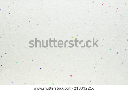 white handmade paper texture with colorful spots