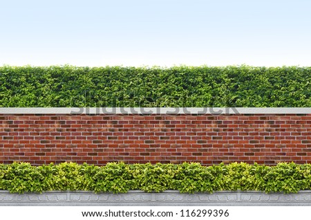 Blue Sky Brick Background