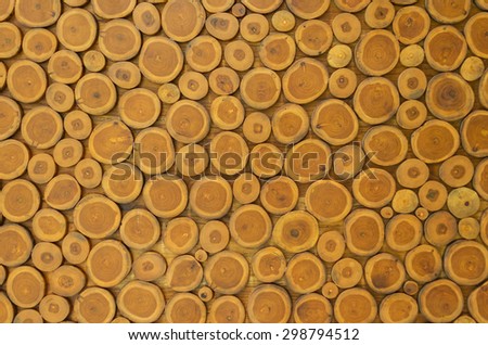 Wood log pile background, beautiful surface.