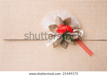 gift packing with flower decoration
