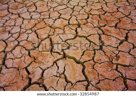 cracked earth - concept image of global warming