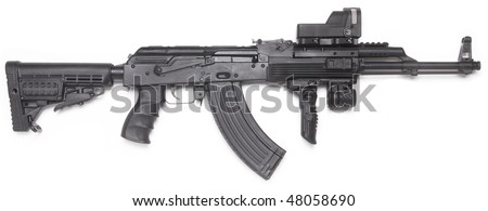 Well known AK-47 kalashnikov assault rifle.