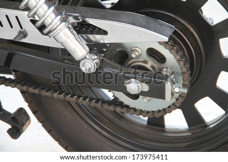 Chain and wheel motor bike