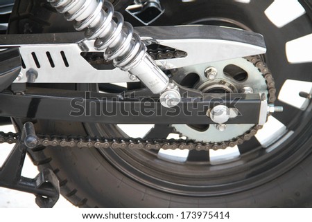 Chain and wheel motor bike