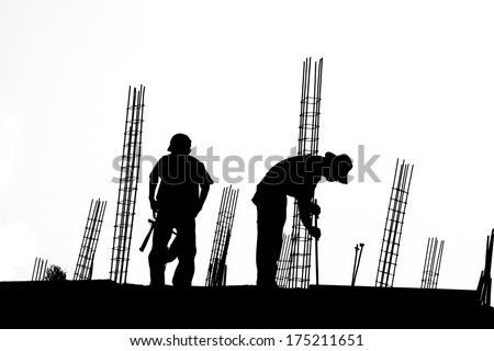 Construction worker on a construction site