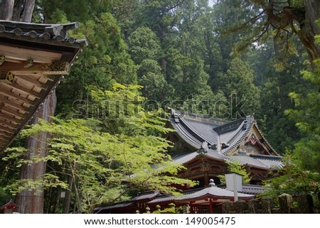 Futarasan Shrine, Nikko, Japan. Shrines and Temples of Nikko is UNESCO World Heritage Site since 1999