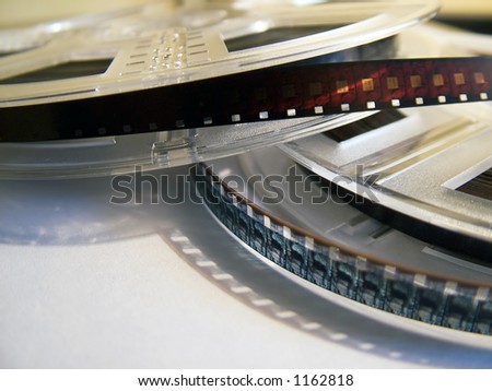 reels of film. stock photo : Film reels with