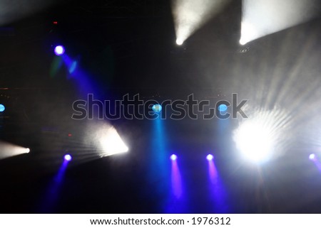 Colorful Stage lights and lignt rays / beams