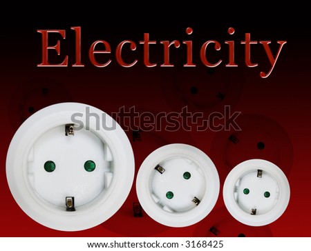 Electric wall plug. Electricity concept. Wall outlets