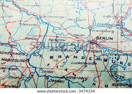 Map of Germany. Capital city of Germany - Berlin