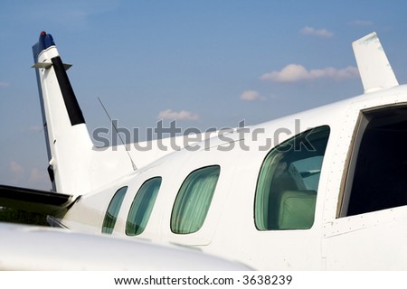 Businessman airplane. Small luxury jet plane for jet set