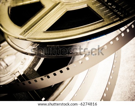 reels of film. stock photo : Film reels