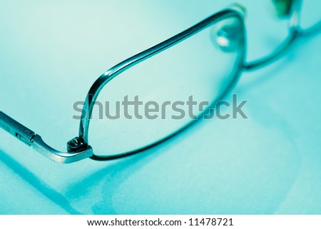 Eyeglasses detail. Clear vision concept