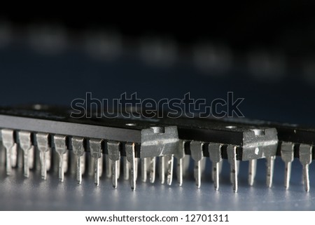 Computer Chip isolated. Information Technology background