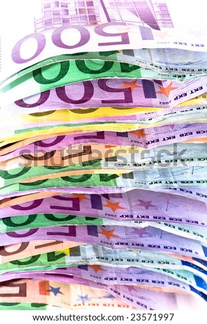 pics of money stacks. stock photo : Euro money stack