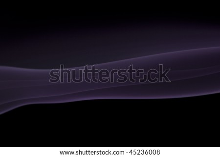 Purple smoke on black background with elegant shape