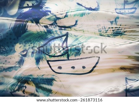Be free or Ocean background, Sea background, the boat, Creative white and blue background