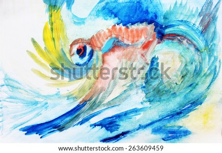 Ocean background or Blue creative background, Eye abstract