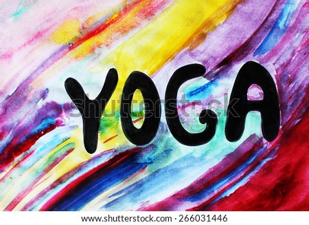 Yoga background or Yoga icon