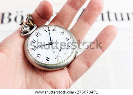Old clock face or Do not waste your time, Time management, Time is money
