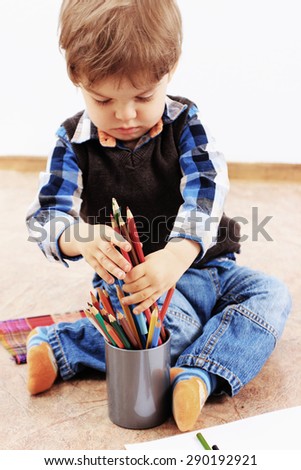 Creative child, Kids drawing or Pencils drawing, Art tools, Art school