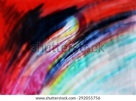 Creative background or Colorful painted background, Waves background, Postcard design, Red and colorful