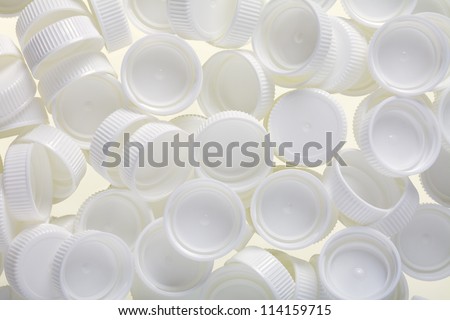 Close up of a pastic lids ( from milk container) as background,
