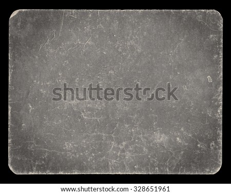 Vintage banner or background isolated on black with clipping path, rich grunge texture, antique paper mounted onto cardboard, suitable for Photoshop blending purposes, hi res.