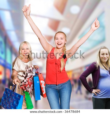 women shopping - 50 and 20 years old