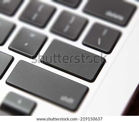 empty computer keyboard key or button