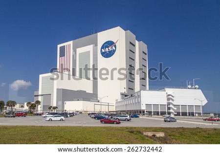 Cape Canaveral, Florida, USA - MARCH 20, 2015: NASA Main Building, Spacecraft assembly building