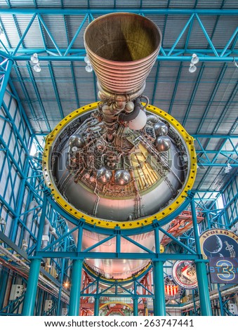 Cape Canaveral, Florida, USA - MARCH 20, 2015: NASA Kennedy Space Center Museum, a quick walk around