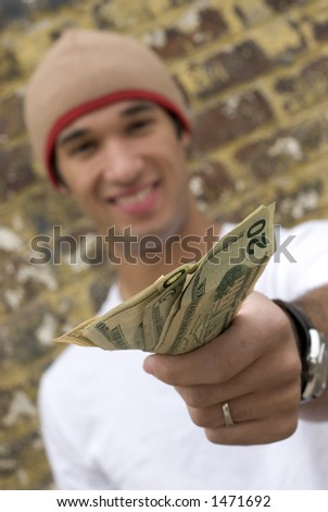 Man Giving Money