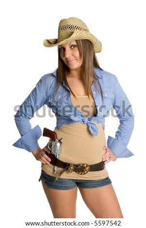 Sexy Cowgirl on Sexy Cowgirl Stock Photo 5597542   Shutterstock