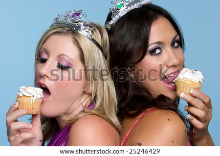 Girls Eating Cupcakes