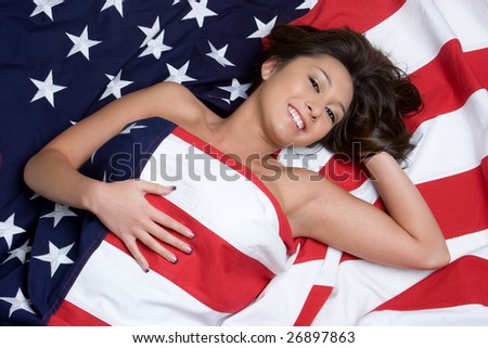 Patriotic Flag Woman
