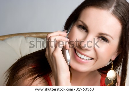 Smiling Phone Woman
