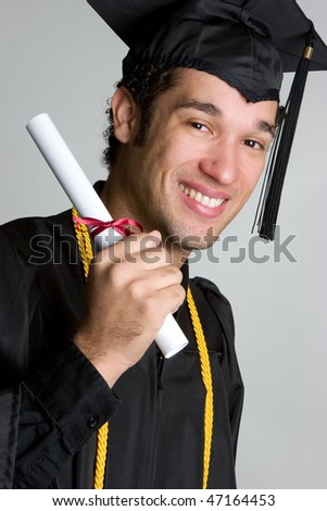 black man graduating