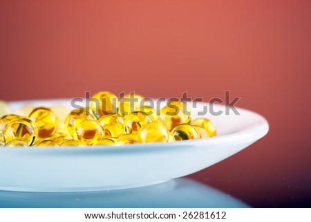 yellow pills on the table