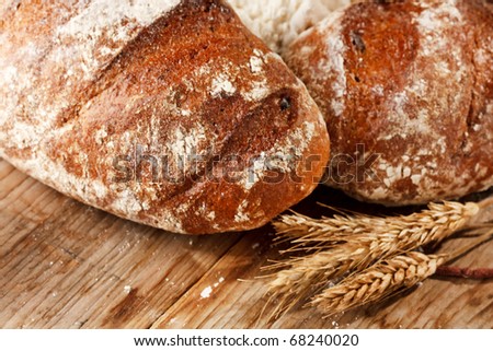 fresh bread on the table